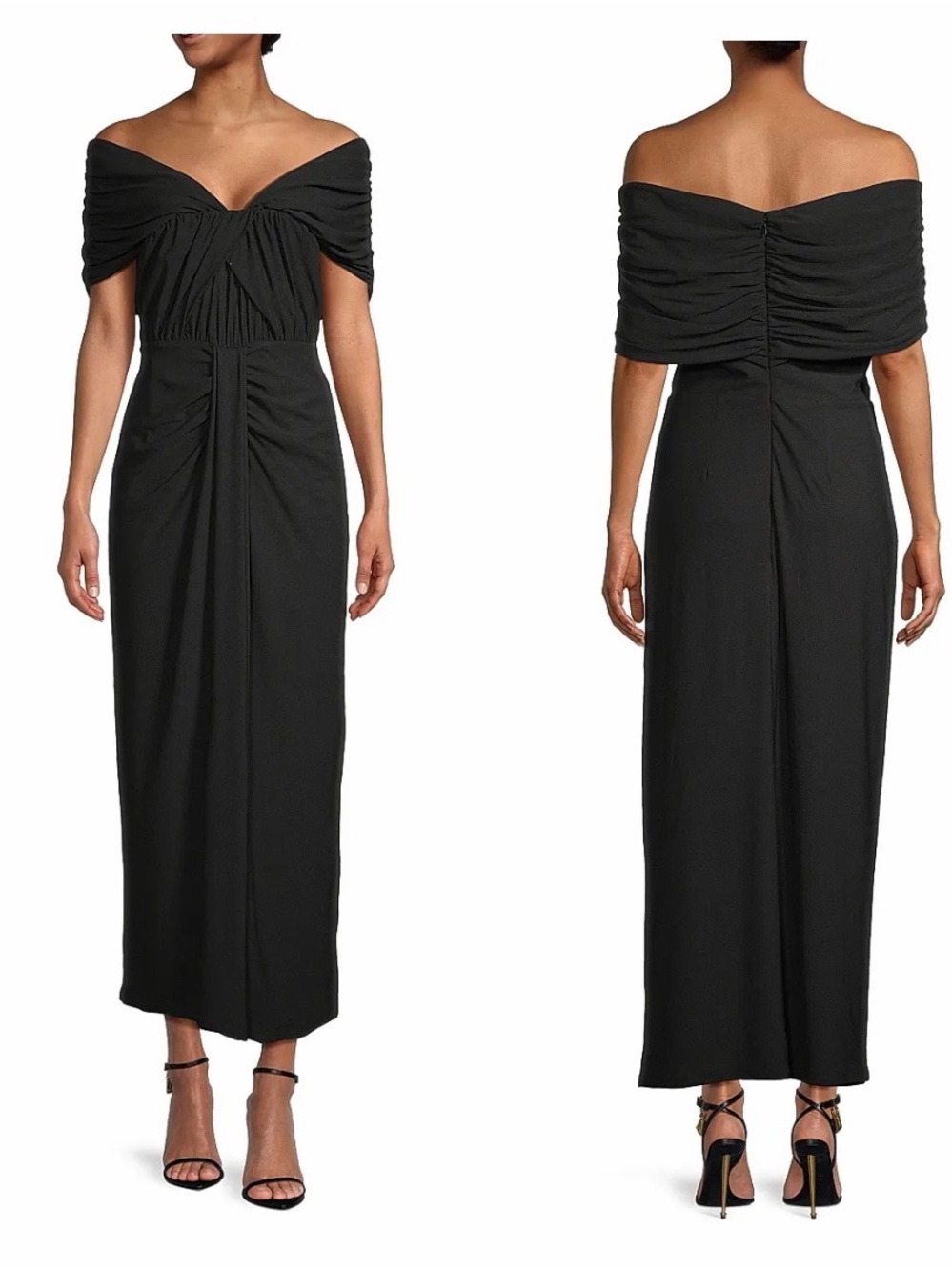 NEW One33 Social Off-The-Shoulder Draped Gown